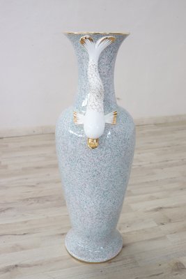 Large Italian Hand-Painted Porcelain Vase, 1980s-DCO-868920