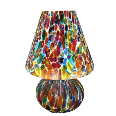 Large Italian Handcrafted Murano Table Lamps with Murrine Millefiori Decor, 2000s, Set of 2-HWV-1123126