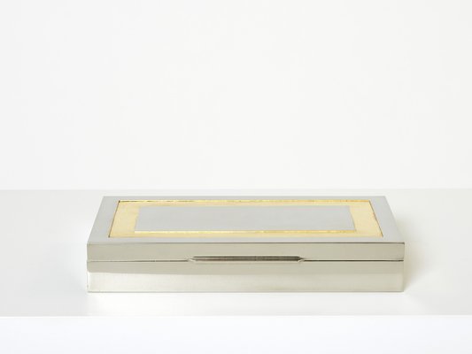 Large Italian Jewellery Box in Chrome by Giacomo Sinopoli, 1970s-YJA-1408846