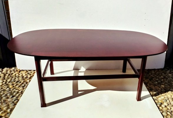 Large Italian Mahogany Low Coffee Table by Ico Luisa Parisi, 1950s-EI-741961