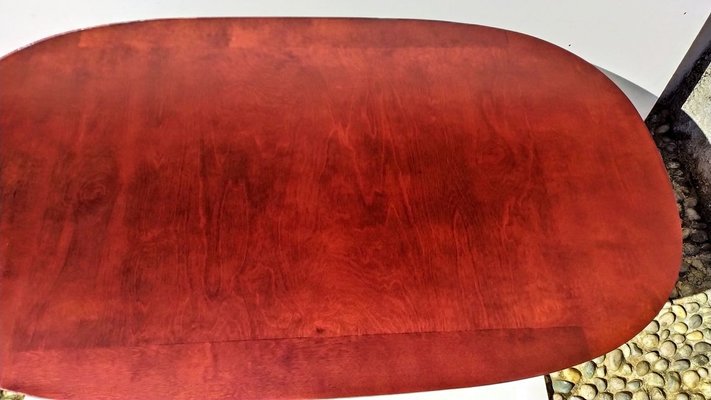 Large Italian Mahogany Low Coffee Table by Ico Luisa Parisi, 1950s-EI-741961