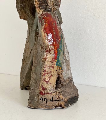 Large Italian Majolica Terracotta Sculpture by Adolfo Merlone, 1950s-VNE-1264672