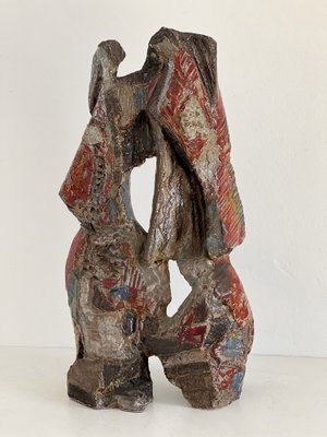 Large Italian Majolica Terracotta Sculpture by Adolfo Merlone, 1950s-VNE-1264672