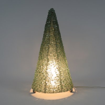 Large Italian Metal and Glass Table Lamp, 1980s-BH-1342173