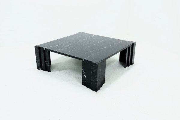 Large Italian Modern Black Marble Coffee Table, 1970s-VV-1162495