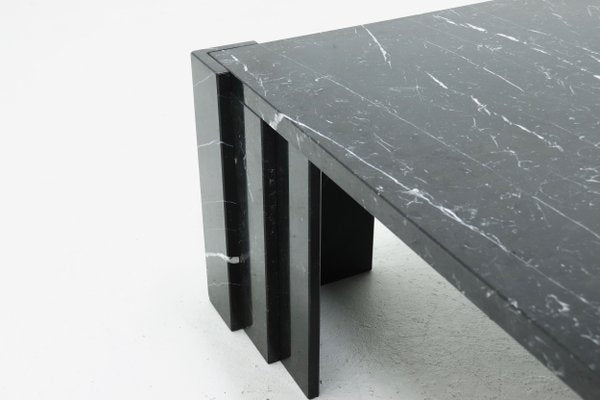 Large Italian Modern Black Marble Coffee Table, 1970s-VV-1162495