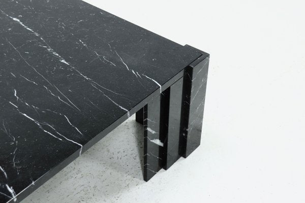 Large Italian Modern Black Marble Coffee Table, 1970s-VV-1162495