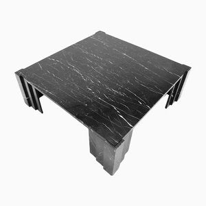 Large Italian Modern Black Marble Coffee Table, 1970s-VV-1162495