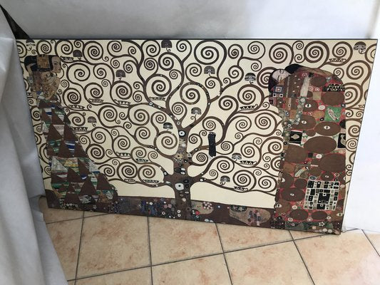 Large Italian Multicolored Klimt Artopweb Panel on MDF Board-WQQ-1352730