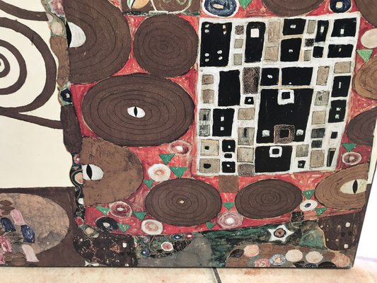 Large Italian Multicolored Klimt Artopweb Panel on MDF Board-WQQ-1352730