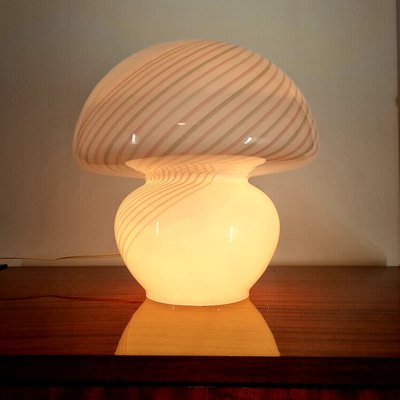 Large Italian Murano Glass Mushroom Table Lamp, 1970s-PUG-2035745