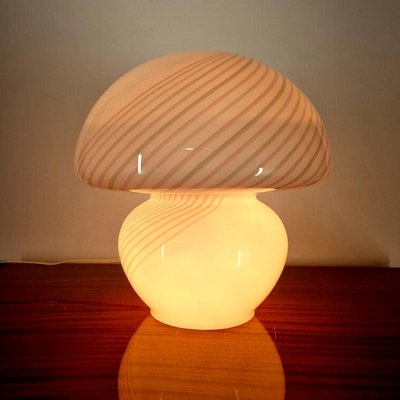 Large Italian Murano Glass Mushroom Table Lamp, 1970s-PUG-2035745