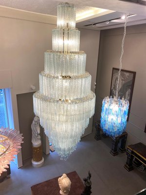 Large Italian Murano Glass Tronchi Chandelier, 1990s-MBH-1421926