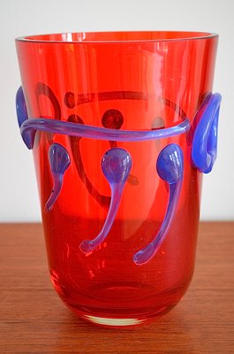 Large Italian Murano Glass Vase, 1970s-OV-602978