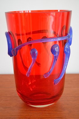 Large Italian Murano Glass Vase, 1970s-OV-602978