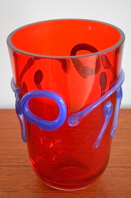 Large Italian Murano Glass Vase, 1970s-OV-602978