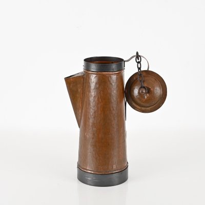 Large Italian Ornamental Copper and Iron Pitcher, Late 1800s-JDR-1812265