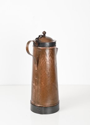 Large Italian Ornamental Copper and Iron Pitcher, Late 1800s-JDR-1812265