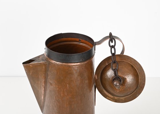 Large Italian Ornamental Copper and Iron Pitcher, Late 1800s-JDR-1812265