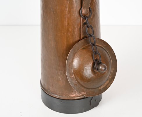 Large Italian Ornamental Copper and Iron Pitcher, Late 1800s-JDR-1812265