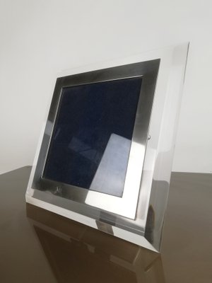 Large Italian Picture Frame in Acrylic Glass and Chrome, 1970s-UIW-1404697