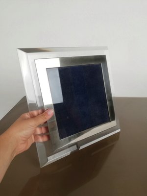 Large Italian Picture Frame in Acrylic Glass and Chrome, 1970s-UIW-1404697