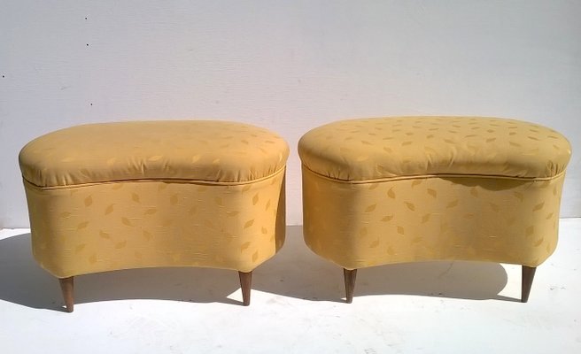 Large Italian Poufs, 1940s, Set of 2-EI-433396