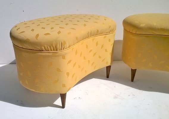 Large Italian Poufs, 1940s, Set of 2-EI-433396