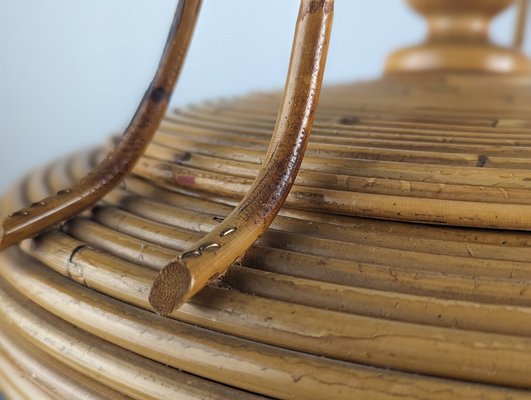 Large Italian Rattan Basket by Vivai del Sud, 1960s-JJT-1795946