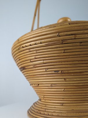 Large Italian Rattan Basket by Vivai del Sud, 1960s-JJT-1795946