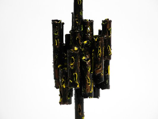 Large Italian Sculptural Brutalist Iron Candleholder by Marcello Fantoni, 1950s-RR-1779682