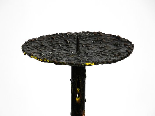 Large Italian Sculptural Brutalist Iron Candleholder by Marcello Fantoni, 1950s-RR-1779682