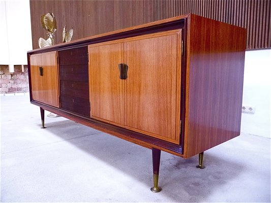 Large Italian Sideboard with Brass Details, 1950s-JP-1773500