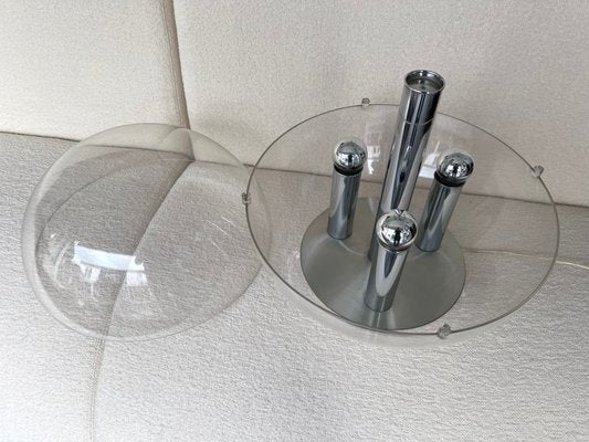 Large Italian Space Age Ball Lamp in Acrylic Glass and Metal Chrome from Stilux Milano, 1970s-FUE-1177226