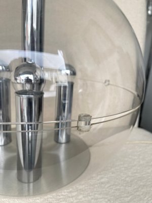 Large Italian Space Age Ball Lamp in Acrylic Glass and Metal Chrome from Stilux Milano, 1970s-FUE-1177226