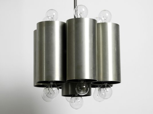 Large Italian Space Age Ceiling Lamp with 13 Glasses by Goffredo Reggiani, 1960s-RR-1082876