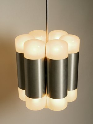 Large Italian Space Age Ceiling Lamp with 13 Glasses by Goffredo Reggiani, 1960s-RR-1082876