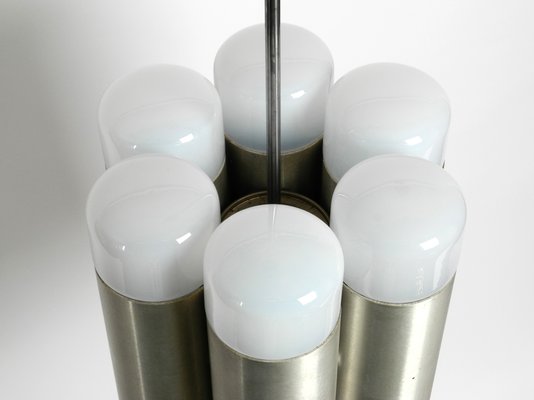 Large Italian Space Age Ceiling Lamp with 13 Glasses by Goffredo Reggiani, 1960s-RR-1082876