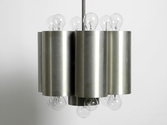 Large Italian Space Age Ceiling Lamp with 13 Glasses by Goffredo Reggiani, 1960s-RR-1082876