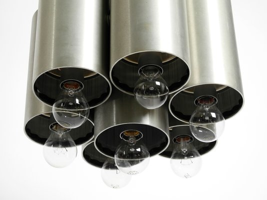 Large Italian Space Age Ceiling Lamp with 13 Glasses by Goffredo Reggiani, 1960s-RR-1082876