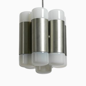 Large Italian Space Age Ceiling Lamp with 13 Glasses by Goffredo Reggiani, 1960s-RR-1082876