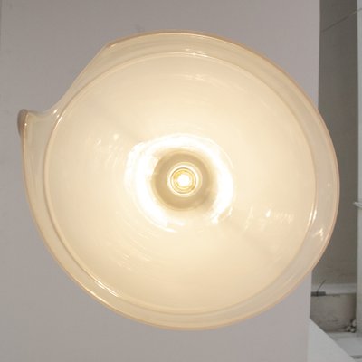 Large Italian Suspension Lamp in White Murano Glass with Pink & Gray Finishes, 1980s-MPO-1259538