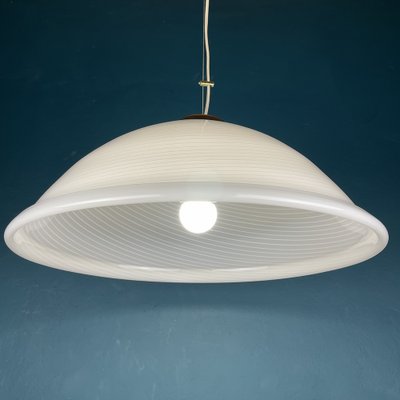 Large Italian Swirl Murano Glass Pendant Lamp, 1980s-WQC-1194069