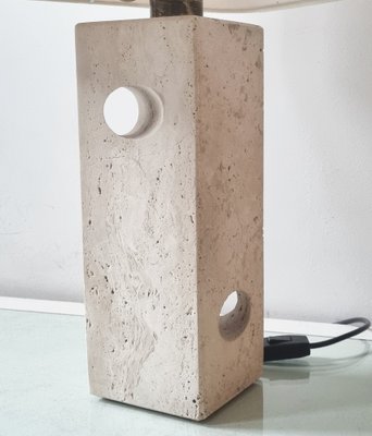 Large Italian Table Lamp in Travertine from Fratelli Mannelli, 1970s-LDW-1469924