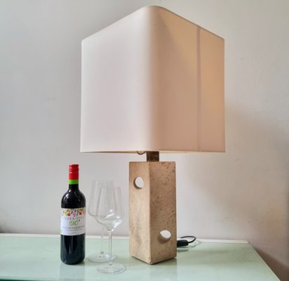 Large Italian Table Lamp in Travertine from Fratelli Mannelli, 1970s-LDW-1469924