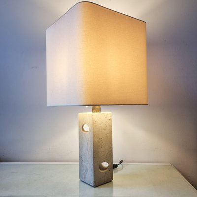 Large Italian Table Lamp in Travertine from Fratelli Mannelli, 1970s-LDW-1469924