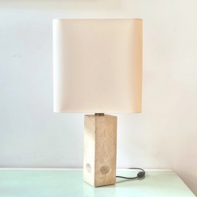 Large Italian Table Lamp in Travertine from Fratelli Mannelli, 1970s-LDW-1469924