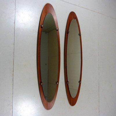 Large Italian Teak Mirror from Mobili Polli, 1960s-TU-592804