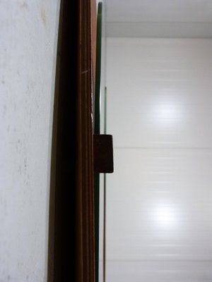 Large Italian Teak Mirror from Mobili Polli, 1960s-TU-592804