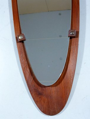 Large Italian Teak Mirror from Mobili Polli, 1960s-TU-592804